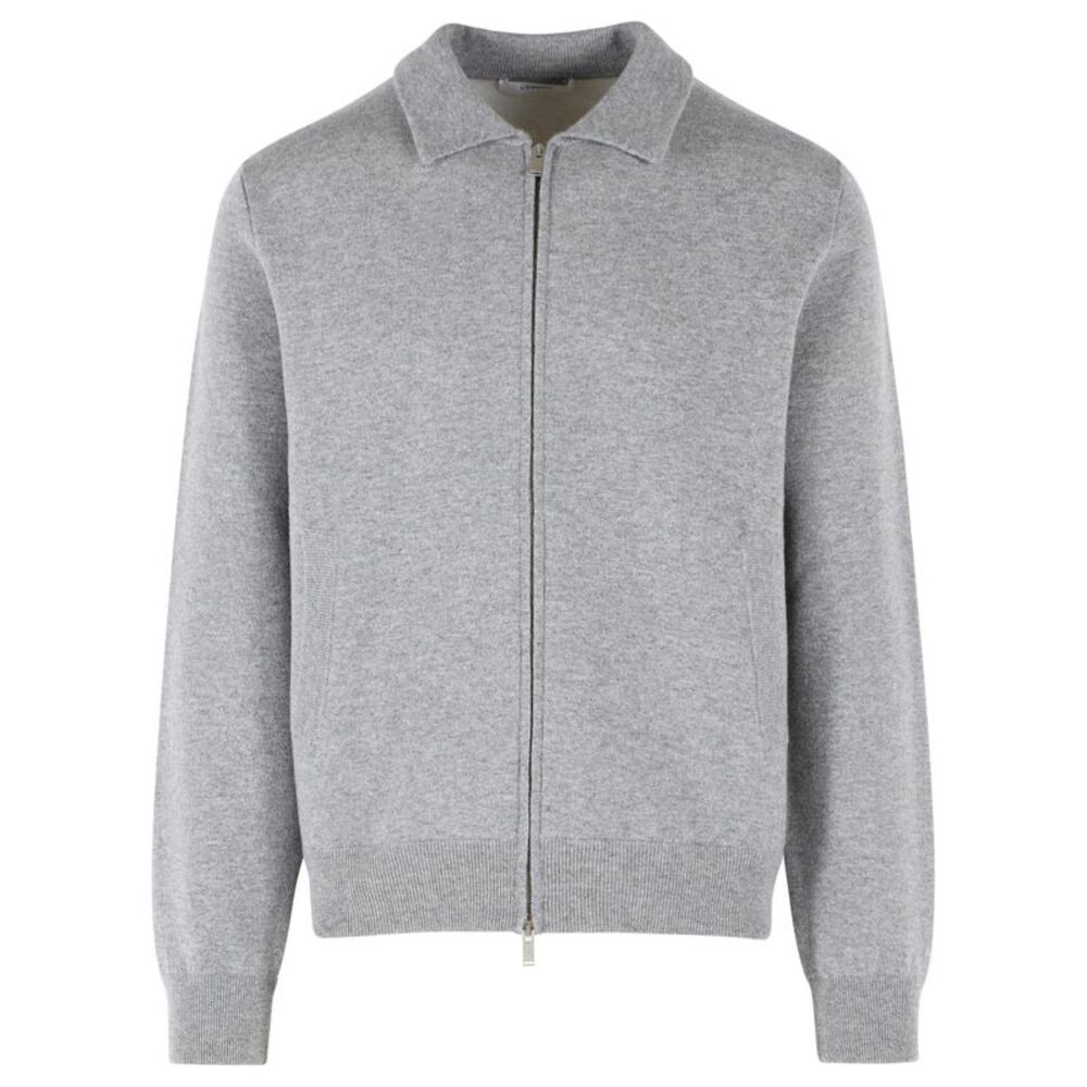 Lardini 'Double' Grey Wool Bomber Jacket Men